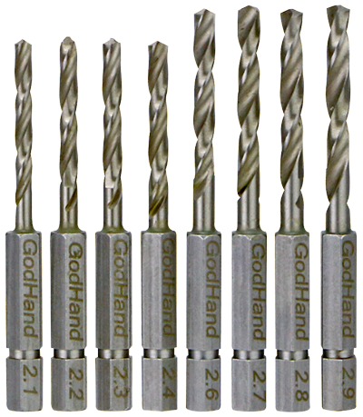 GodHand Quick Attachable Drill Bit Set D (8PCS)