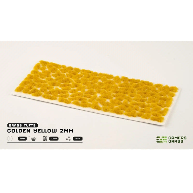 GamersGrass Static Grass Tufts - Golden Yellow 2mm