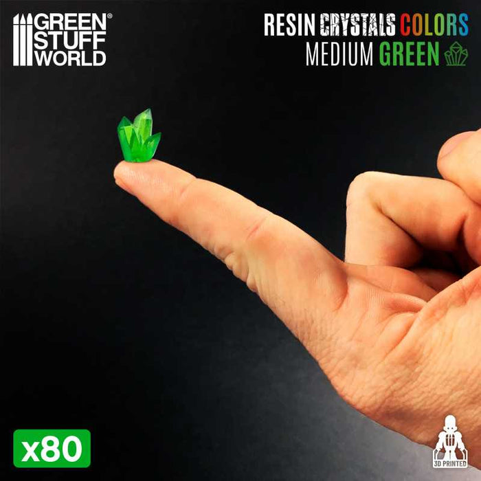 Green Resin Crystals - Medium