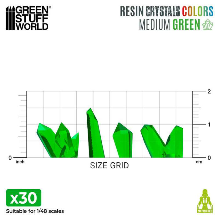Green Resin Crystals - Medium