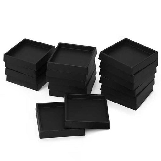 Hollow Plastic Bases - Square 25mm Black