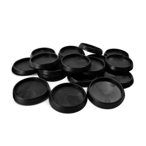 Hollow Plastic Bases - Round 32mm Black