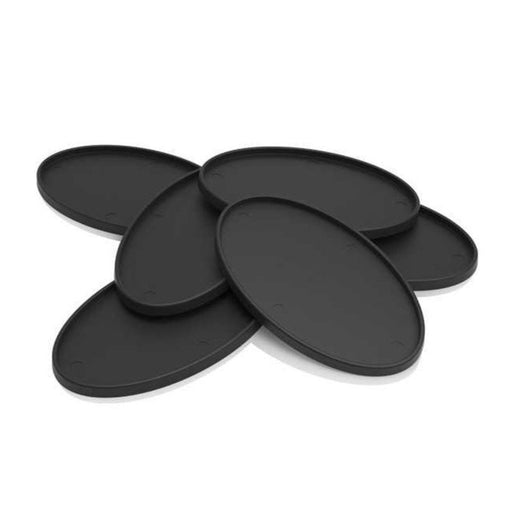 Hollow Plastic Bases - Black Oval 60x35mm