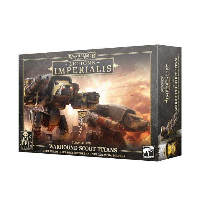 Legions Imperialis: Warhound Scout Titans with Turbo Laster Destructors and Vulcan Mega-Bolters