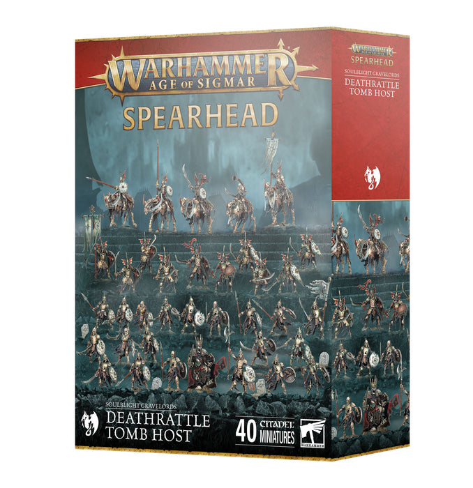 Warhammer Age of Sigmar Spearhead box with miniature figures on a white background