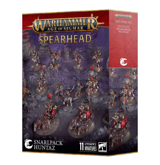 Warhammer Age of Sigmar Spearhead game box with miniature figures on a white background