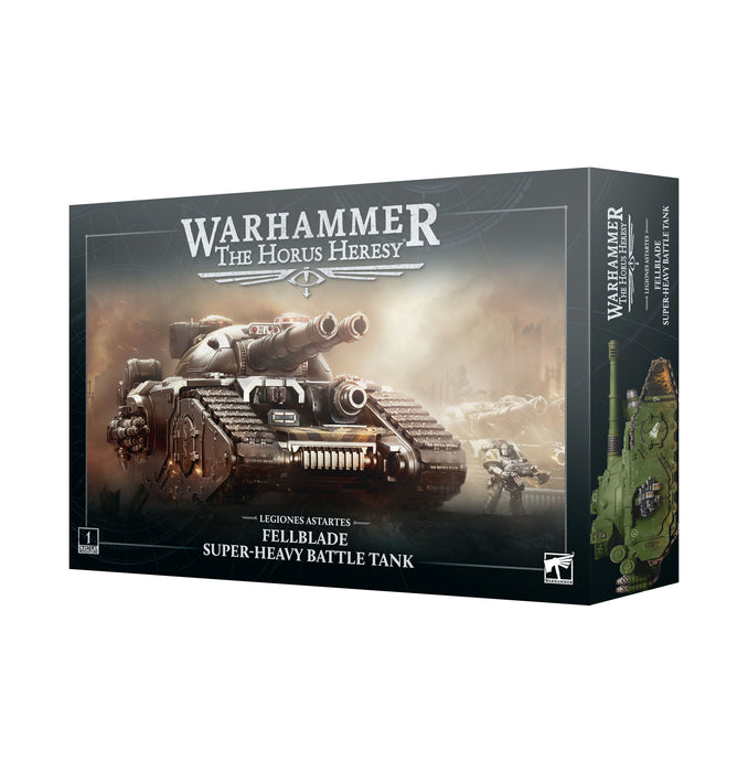 Box for 'The Horus Heresy' game featuring a super-heavy battle tank.