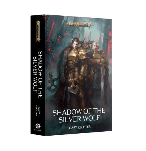 Warhammer 40k: Shadow of the Silver Wolf novel by Gary Kloster, featuring a detailed cover illustration of armored warriors against a dark, atmospheric background.