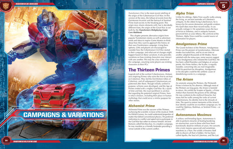 Transformers Roleplaying Game: Transformers One Sourcebook