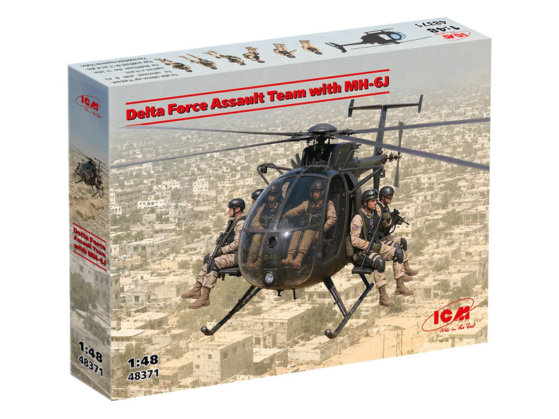 Delta Force Assault Team with MH-6J Helicopter | ICM | Scale Model Kit