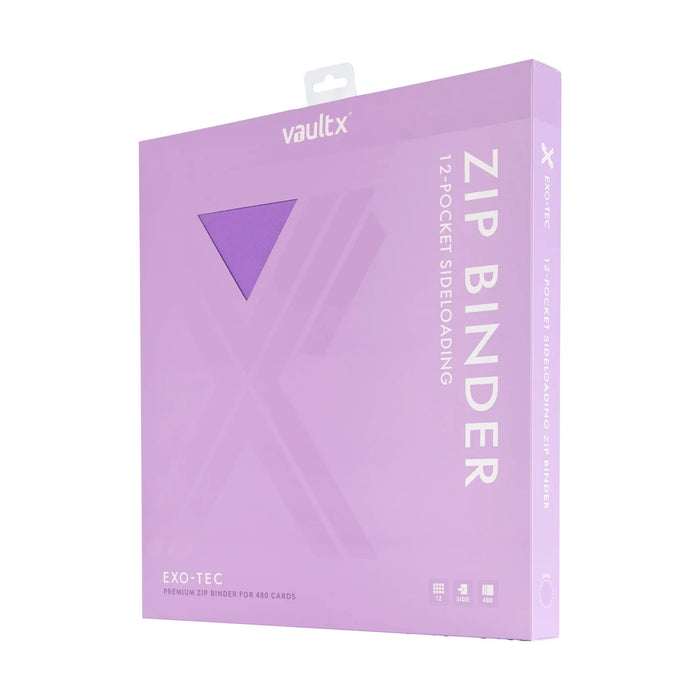 Vault X 12-Pocket Exo-Tec Zip Binder - Just Purple