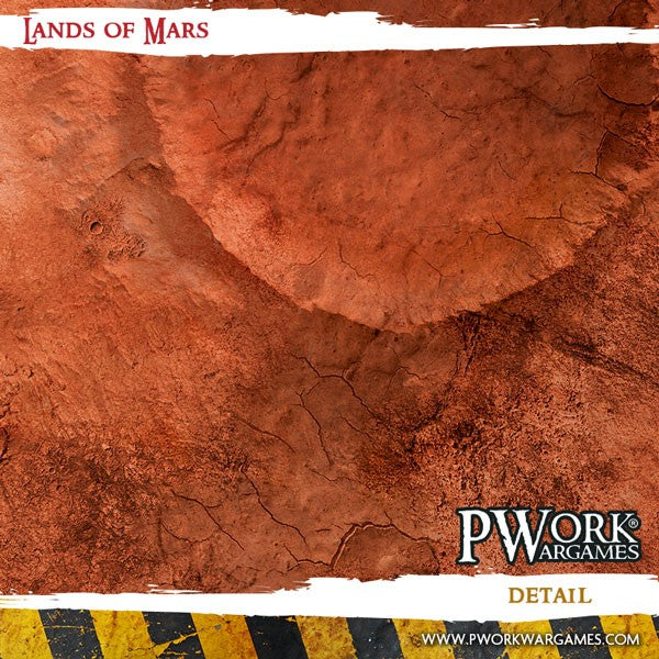 PWork Wargames Neoprene/Rubber Terrain Mat: Lands of Mars - 44x60"