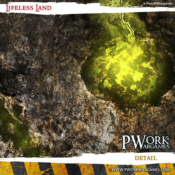 PWork Wargames Neoprene/Rubber Terrain Mat: Lifeless Land - 44x60"