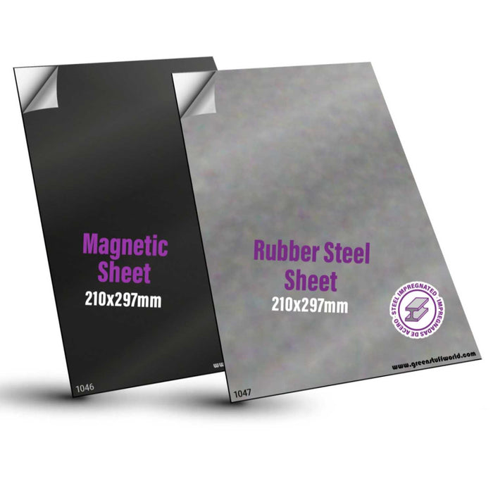 Self-Adhesive Magnetic Sheets - Magnetic Sheet & Rubber Steel Sheet Combo