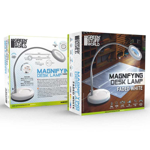 Greenstuff World - Magnifying Desk Lamp - Faded White