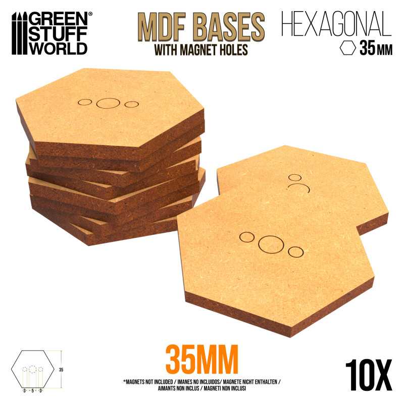 MDF Bases - Hexagonal 35mm