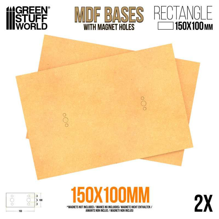 MDF Bases - Rectangle 100x150mm