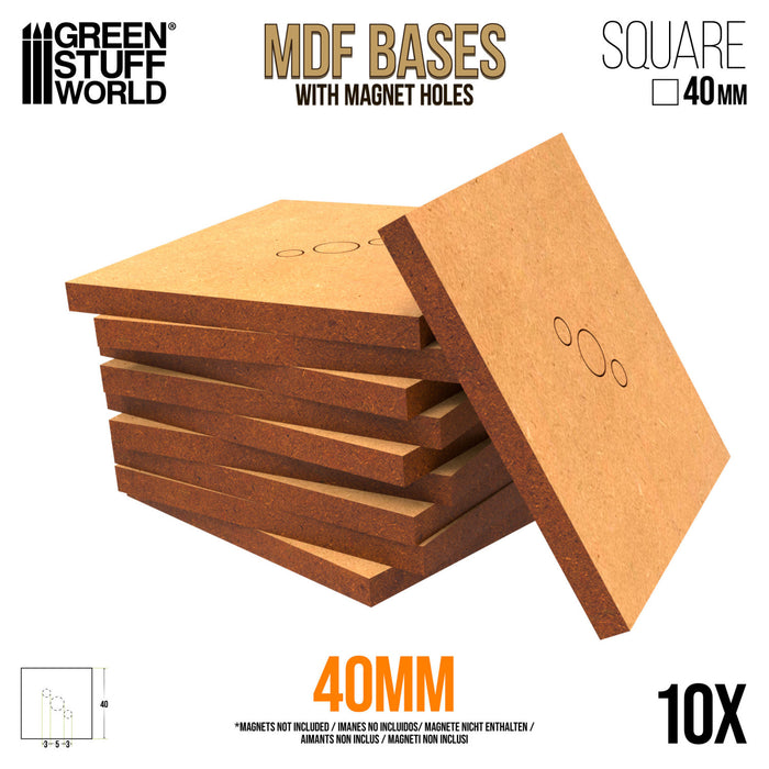 MDF Bases - Square 40mm
