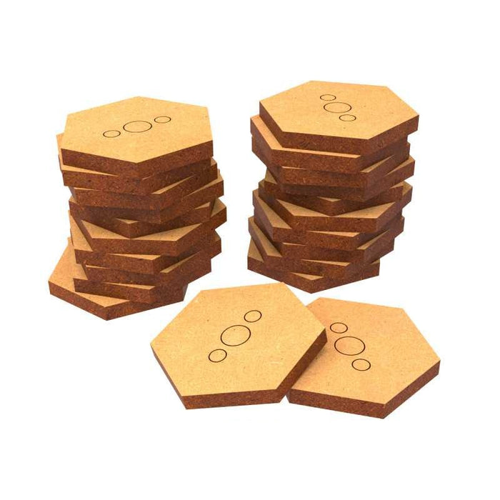 MDF Bases - Hexagonal 25mm