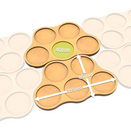MDF Movement Trays 40mm x5 - Skirmish