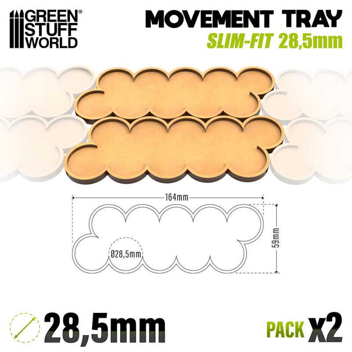 MDF Movement Trays - SlimFit AOS 28.5mm