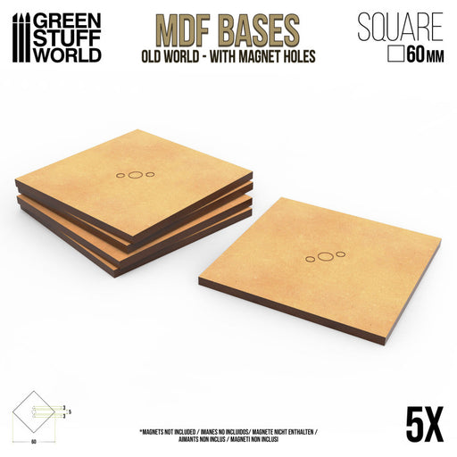 MDF Old World Bases - Square 60mm