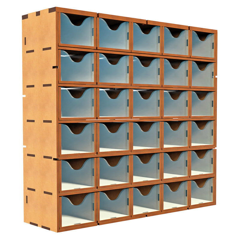 MDF Vertical Rack with 30 Drawers