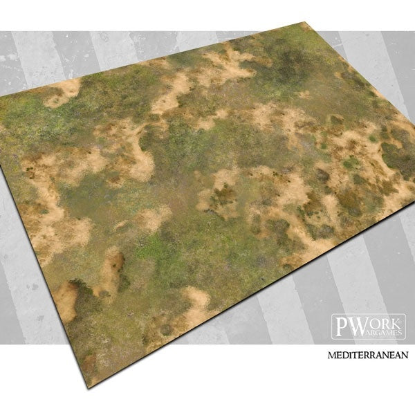 PWork Wargames Neoprene/Rubber Terrain Mat: Mediterranean - 44x60"