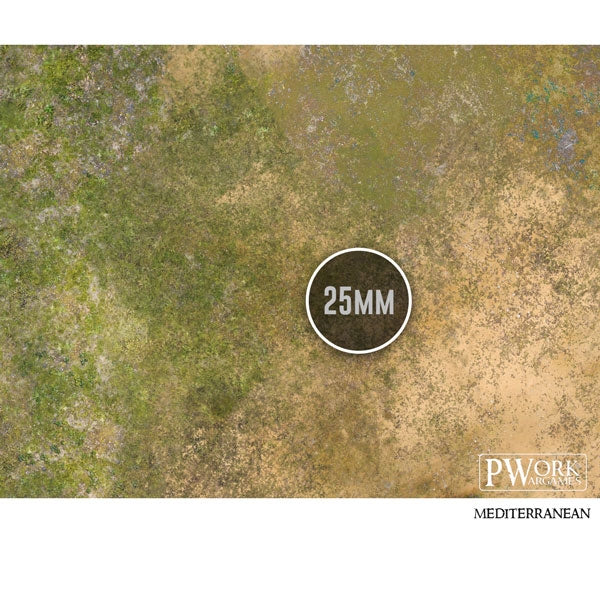 PWork Wargames Neoprene/Rubber Terrain Mat: Mediterranean - 44x60"