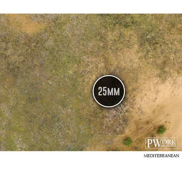 PWork Wargames Neoprene/Rubber Terrain Mat: Mediterranean - 44x60"