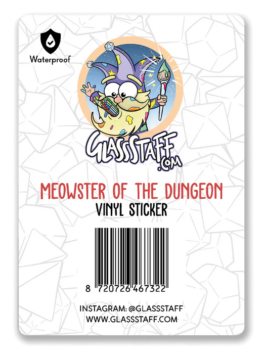 GlassStaff Sticker - Meowster of the Dungeon