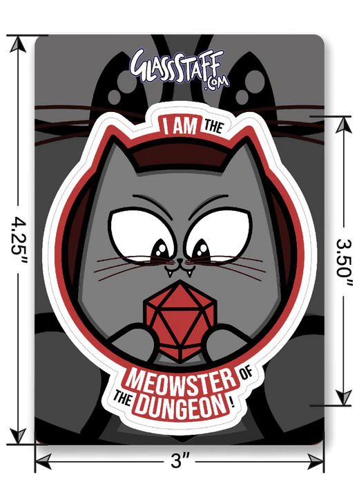 GlassStaff Sticker - Meowster of the Dungeon