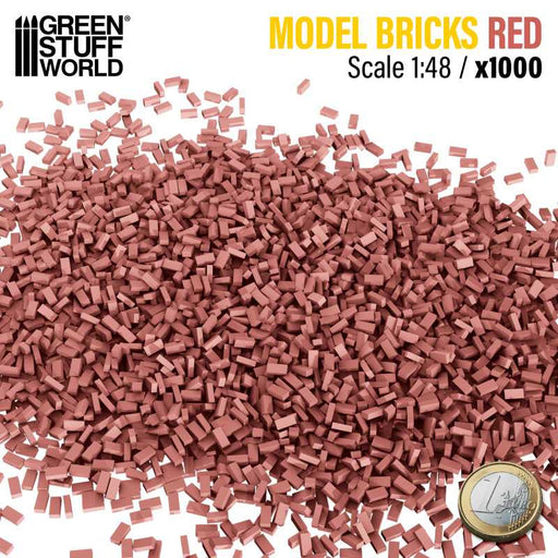 Miniature Bricks Red x1000 1:48