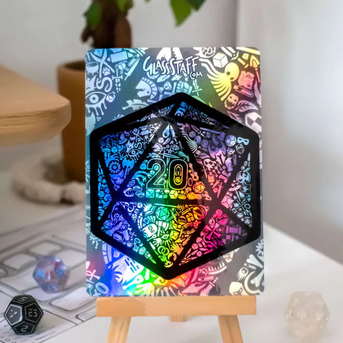GlassStaff Sticker - Holographic Mosaic D20