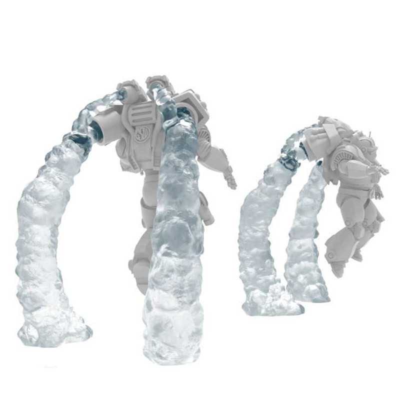 Resin Bits - Modular Clear Dual Smoke Trails for Jump Packs