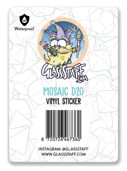 GlassStaff Sticker - Holographic Mosaic D20