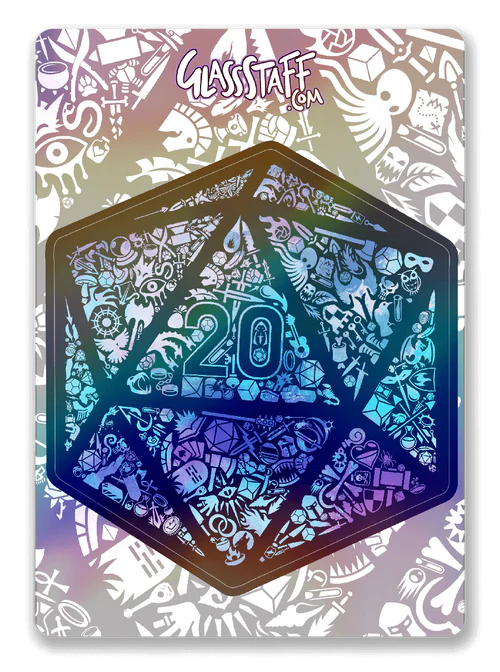 GlassStaff Sticker - Holographic Mosaic D20