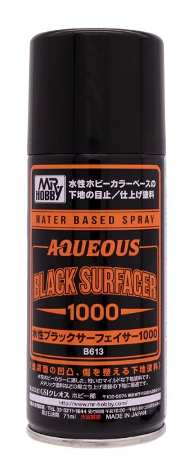 Aqueous Surfacer 1000 Spray - Black (170ml)