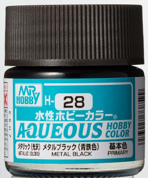 Mr. Hobby Aqueous Hobby Metal Black (Metallic Gloss)