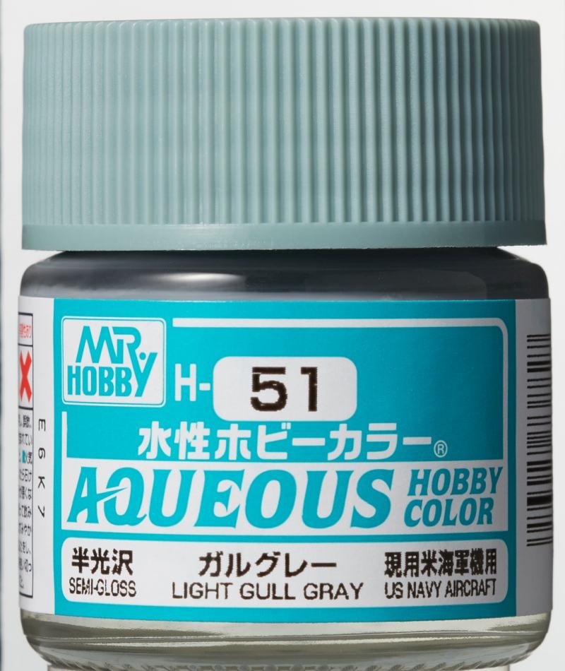 Mr. Hobby Aqueous Hobby Light Gull Gray (Semi-Gloss)