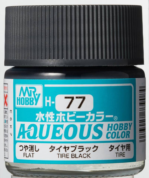 Mr. Hobby Aqueous Hobby Color Tire Black (Flat)