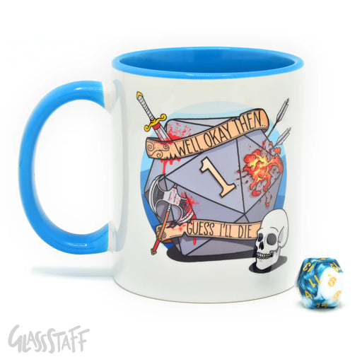 GlassStaff Premium Mug & Mystery Dice - Guess I'll Die