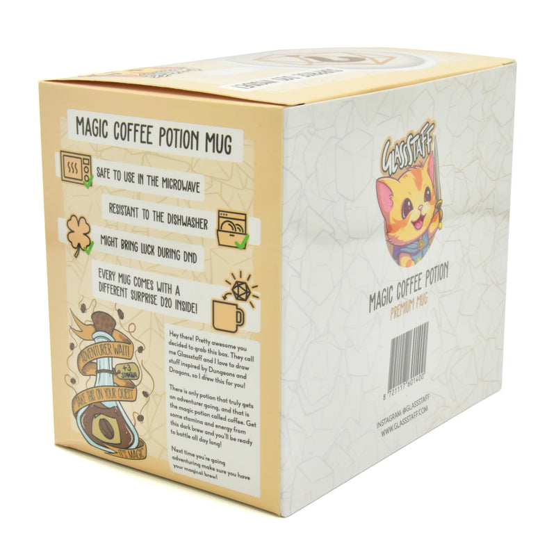 GlassStaff Premium Mug & Mystery Dice - Magic Coffee Potion