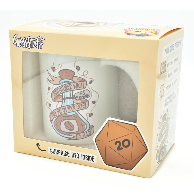 GlassStaff Premium Mug & Mystery Dice - Magic Coffee Potion