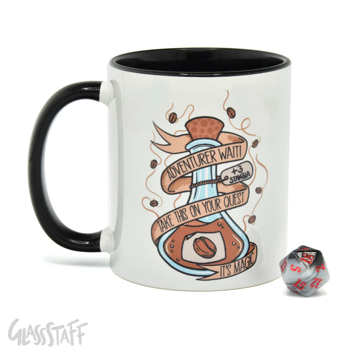 GlassStaff Premium Mug & Mystery Dice - Magic Coffee Potion