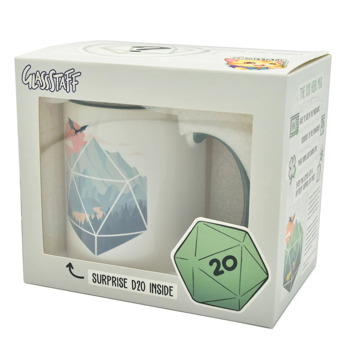 GlassStaff Premium Mug & Mystery Dice - The d20 Hero