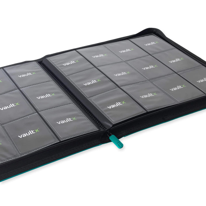 Vault X 12-Pocket Exo-Tec Zip Binder - Ocean Blue