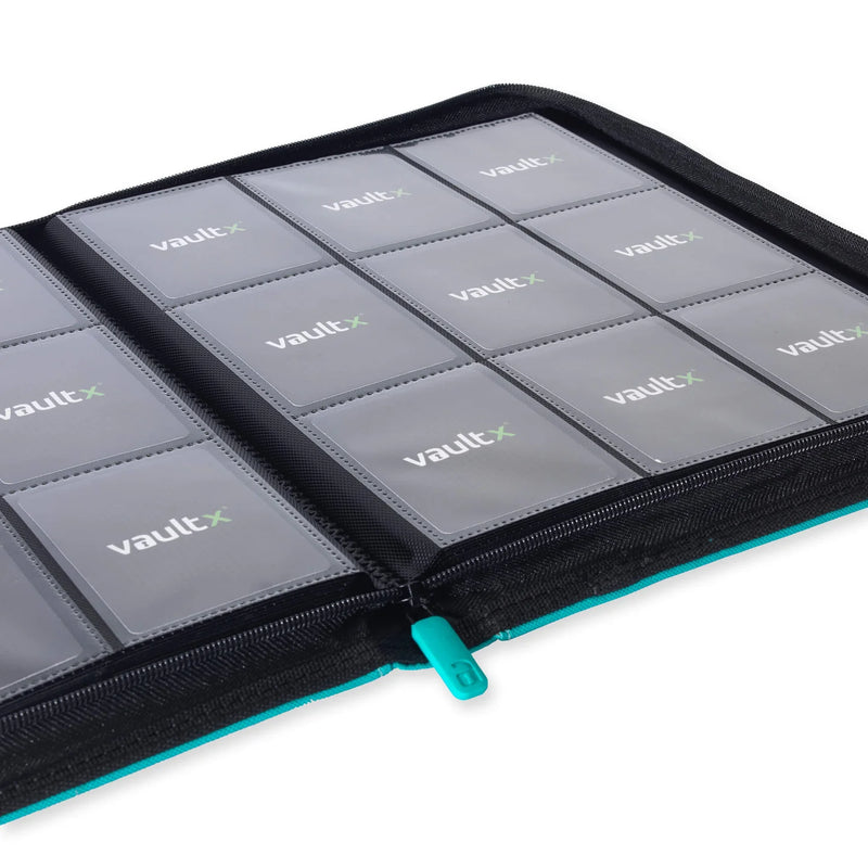 Vault X 9-Pocket Exo-Tec Zip Binder - Ocean Blue/Teal