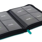 Vault X 4-Pocket Exo-Tec Zip Binder - Ocean Blue