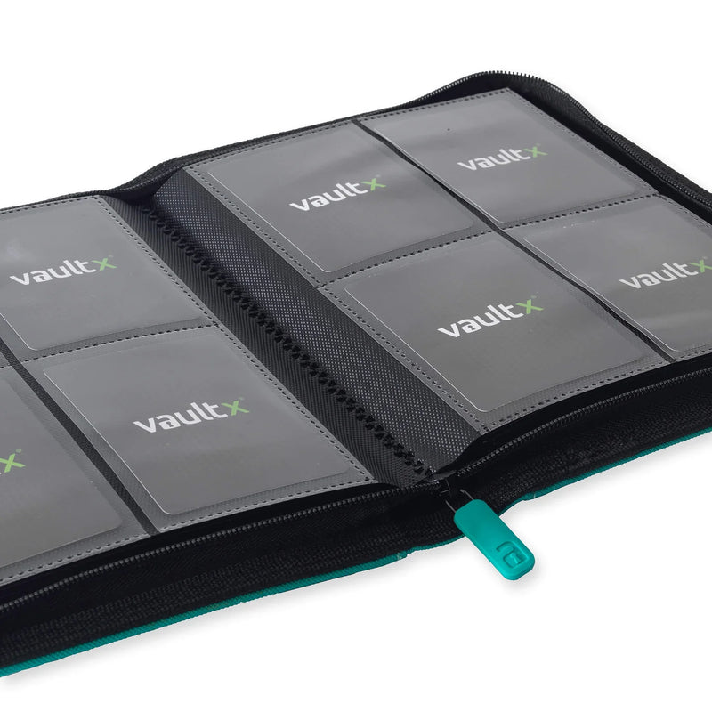 Vault X 4-Pocket Exo-Tec Zip Binder - Ocean Blue